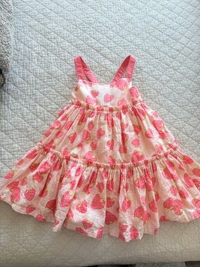 Cynthia Rowley Pink Strawberry Tiered Sundress